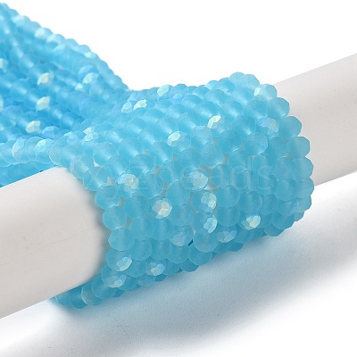 Transparent Glass Beads Strands EGLA-A044-T8mm-MB08-1