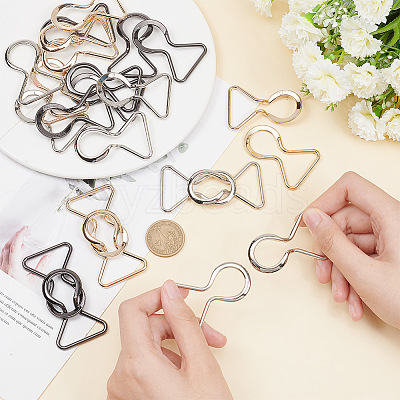 12Pcs 3 Colors Alloy Belt Buckles FIND-OC0002-91A-1