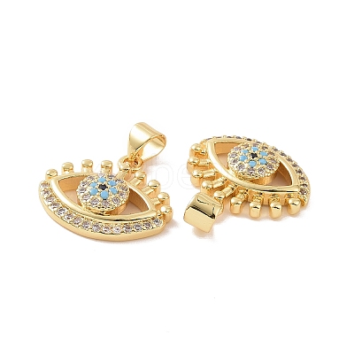 Brass Micro Pave Cubic Zirconia Pendants ZIRC-P106-42G-1