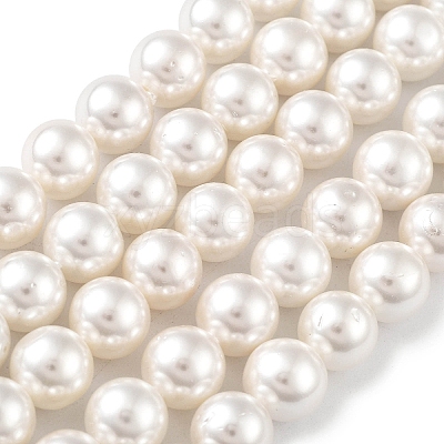 Shell Pearl Bead Strands BSHE-L026-03-8mm-1