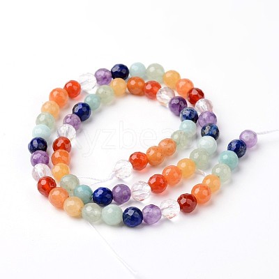 Natural Mixed Stone Beads Strands G-J376-24-6mm-1