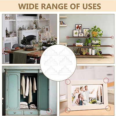 60Pcs 6 Styles Triangle Plastic Furniture Corner Guards AJEW-BC0007-84B-1