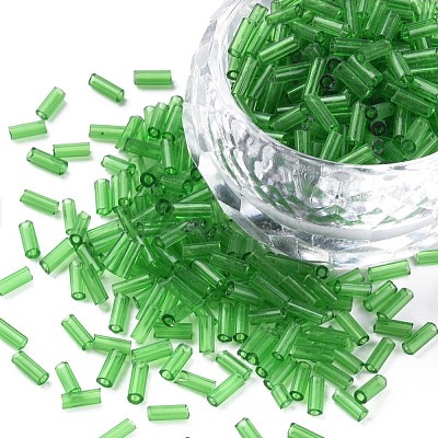 Transparent Glass Bugle Beads SEED-N005-001-C06-1