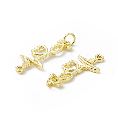 Rack Plating Brass Pendants KK-B065-02G-1