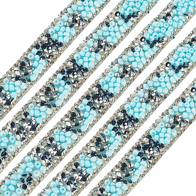 Hotfix Rhinestone Ribbon Trimming DIY-TAC0051-002A-1-1