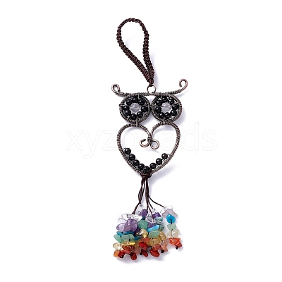 Natural Obsidian Big Pendant Decorations G-P459-05A-1