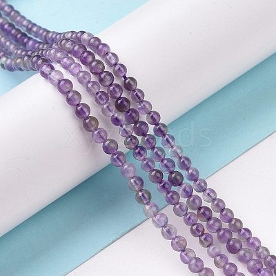 Natural Amethyst Beads Strands X-G-N0215-02-3mm-1