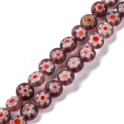 Handmade Millefiori Lampwork Beads Strands LAMP-G164-11J-1