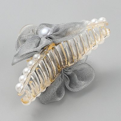 PS Plastic & Polyester & Iron Claw Hair Clips for Women Girls Thick Hair PHAR-WH0017-20C-1