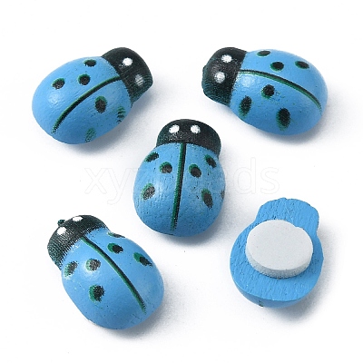 Spray Painted Wood Cabochons WOOD-WH0024-119B-1