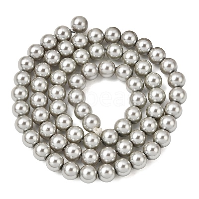 Eco-Friendly Dyed Glass Pearl Round Beads Strands HY-A002-6mm-RB010-1