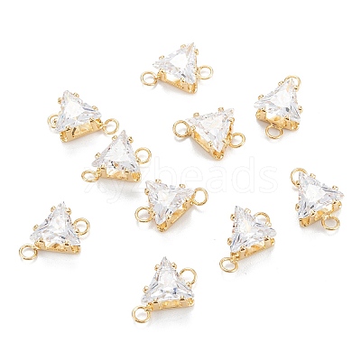 Brass Clear Cubic Zirconia Links LS-ZIRC-G170-08G-1