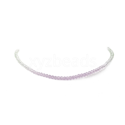Faceted Gradient Color Glass Beaded Necklaces for Women NJEW-JN04195-1