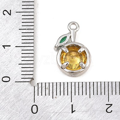 Brass Pave Colorful Cubic Zirconia Pendants CU-CBAFB7D-03A-P-1