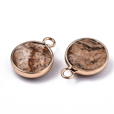 Natural Picture Jasper Pendants G-T131-101C-1