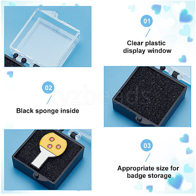 Plastic Box with Sponge CON-WH0106-12B-1