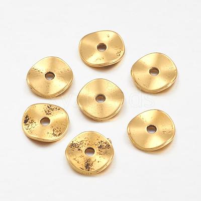 Tibetan Style Alloy Wavy Spacer Beads X-GLF9350Y-NF-1
