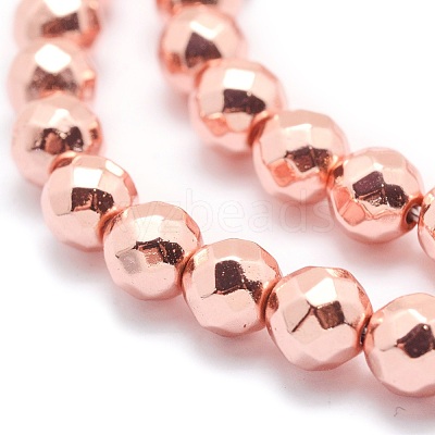 Electroplate Non-magnetic Synthetic Hematite Beads Strands G-L485-03D-RG-1