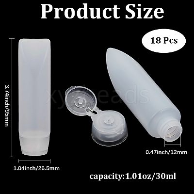 Plastic Portable Refillable Squeeze Bottles for Shampoo Lotion and Shower Gel LS-AJEW-GF0013-51-1