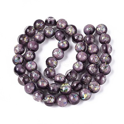 Handmade Foil Lampwork Beads LAMP-T021-31B-1