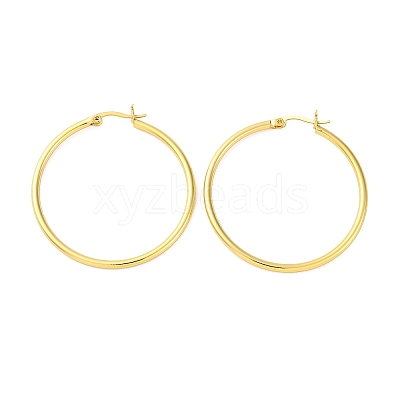 Brass Hoop Earrings for Women EJEW-I270-13B-G-1