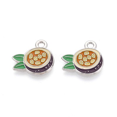 Fruit Alloy Enamel Charms PALLOY-S058-01P-28-1