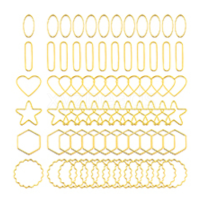 120Pcs 6 Styles Brass Linking Rings KK-PH0011-32-1