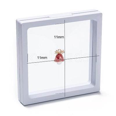 Square Transparent PE Thin Film Suspension Jewelry Display Box CON-D009-01C-05-1