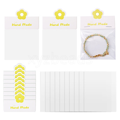 100Pcs Rectangle Clear Polypropylene Cellophane Bags CDIS-TA0001-37A-1