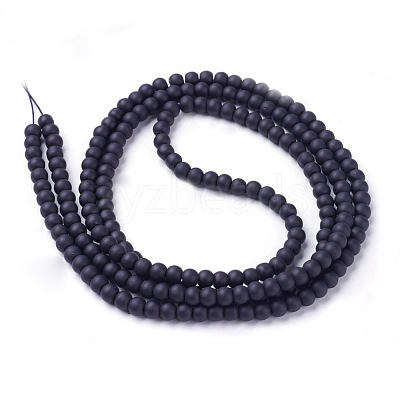 Baking Paint Transparent Glass Bead Strands X-GLAA-S031-4mm-38-1