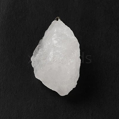 Raw Rough Natural Quartz Crystal Pendants G-A028-01H-1