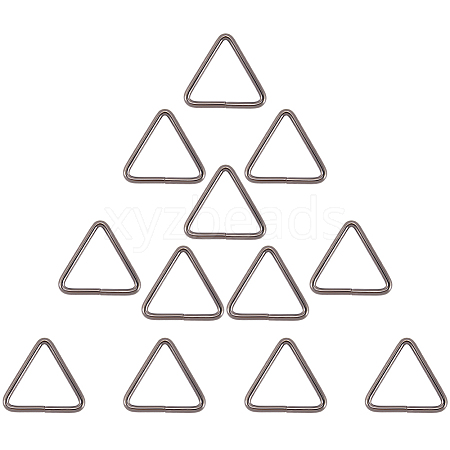 12Pcs Triangle Iron Linking Rings IFIN-CP0002-96B-1
