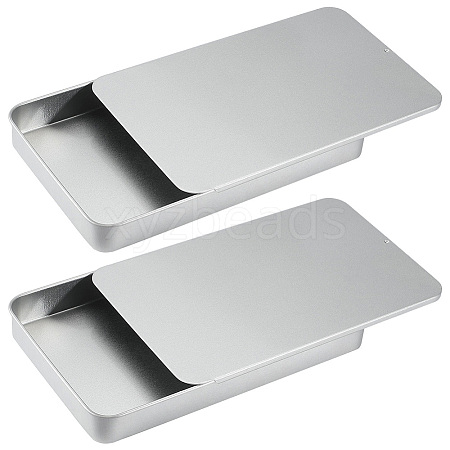 2Pcs Slide Top Tinplate Trinket Storage Boxes CON-SP0001-22B-02-1