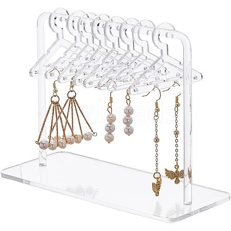 Transparent Acrylic Earring Display Stands EDIS-WH0021-11-1