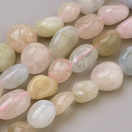 Natural Morganite Beads Strands G-Q952-25-6x8-1