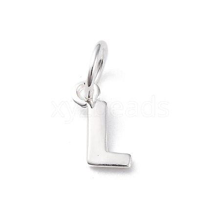 925 Sterling Silver Letter Charms LS-STER-C012-01S-L-1