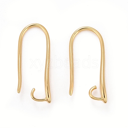 Rack Plating Eco-friendly Brass Earring Hooks KK-D075-13G-RS-1