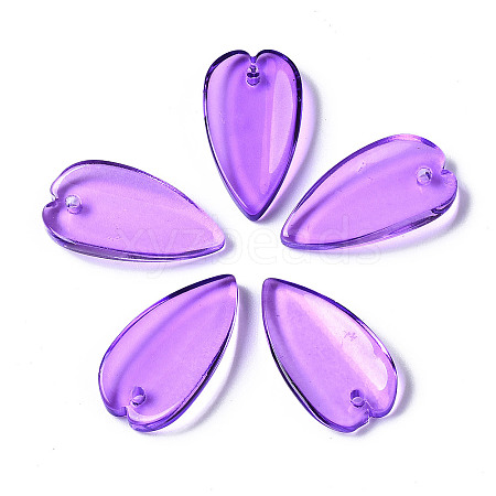 Transparent Spray Painted Glass Pendants GGLA-S054-013A-01-1