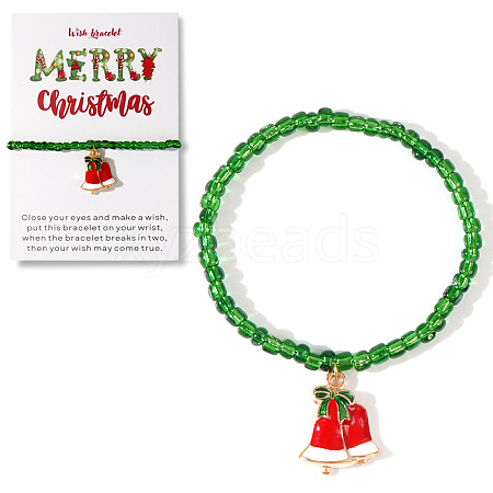 Christmas 304 Stainless Steel Enamel Charm Bracelets LB4238-7-1