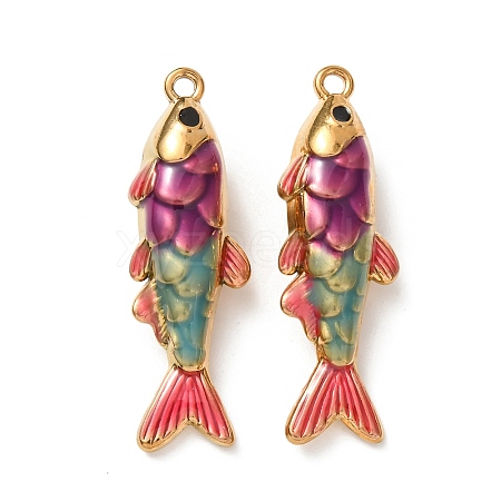 304 Stainless Steel Enamel Pendants STAS-Z193-13G-04A-1