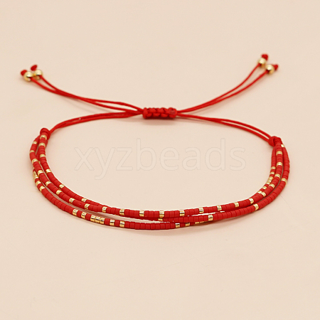 Colorful Adjustable Seed Beads Braided Bracelets BH9966-4-1
