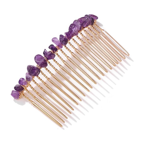 Amethyst Gravel Hair Clip PW-WGC4E5C-07-1