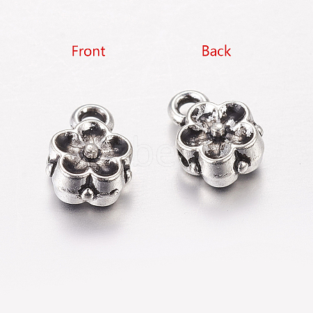 Tibetan Style Flower Tube Bails LS-TIBEP-GC189-AS-RS-1