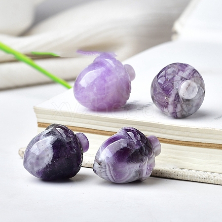 Natural Amethyst Carved Healing Acorn Figurines PW-WG75049-08-1