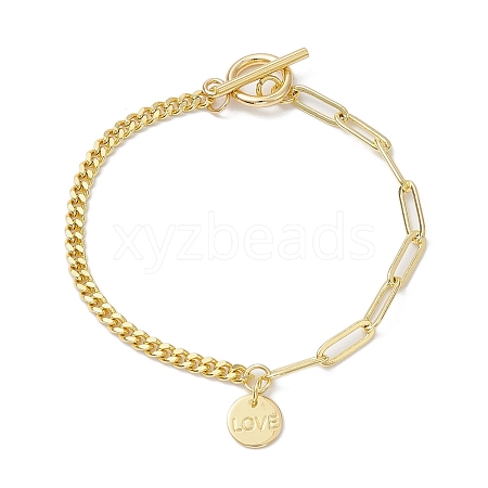 Brass Charm Bracelets BJEW-JB10392-02-1