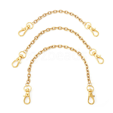 3Pcs 3 Styles 304 Stainless Steel Cable Chain Bag Extender Chains FIND-TA00001-1