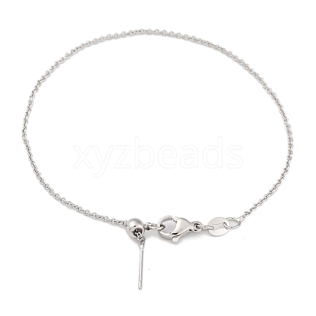 Brass Cable Chains Bracelets for Women BJEW-G735-09P-1