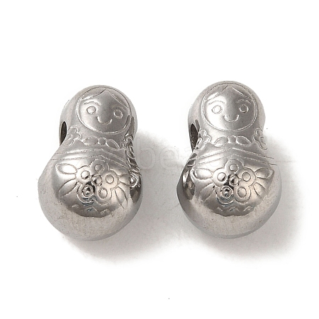 Non-Tarnish 304 Stainless Steel European Beads STAS-K285-23P-1