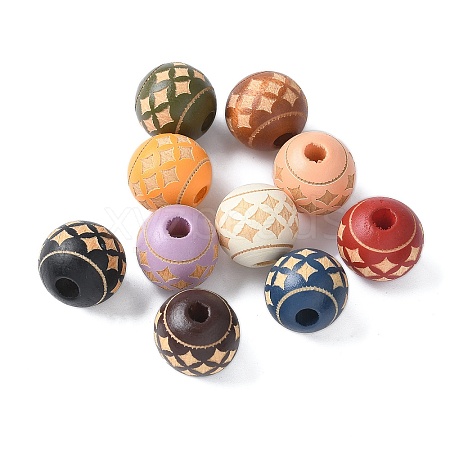 Wood Beads WOOD-M016-01B-1