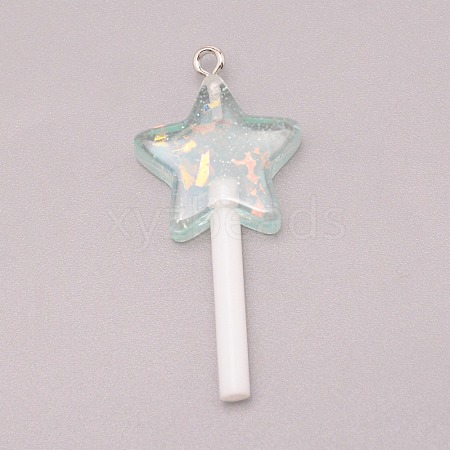 Resin Pendants RESI-WH0025-11A-1